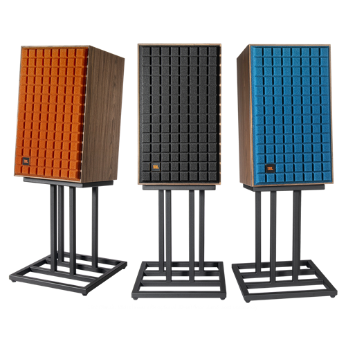 JBLL82MK2_FamilyFrontWithGrilles_OnJBLJS80STANDBLK_1605x1605