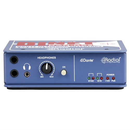 Radial DiNET Dan RX2 - 2-Channel Dante Network Receiver w/ Ethercon