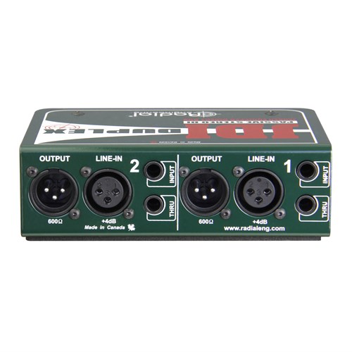 Radial JDI Duplex - Premium Stereo Passive DI Inputs: 1/4
