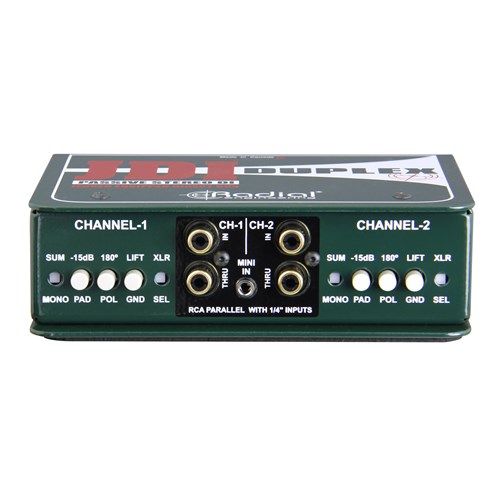 Radial JDI Duplex - Premium Stereo Passive DI Inputs: 1/4