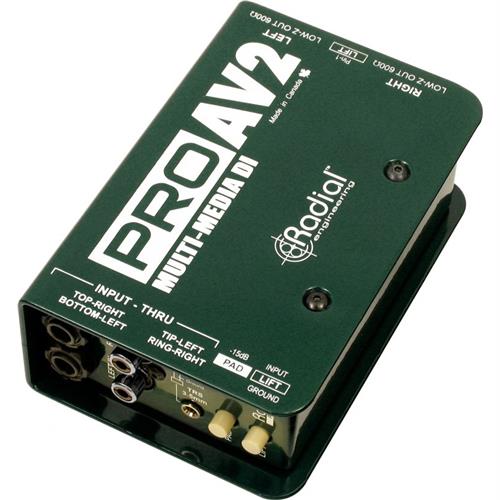 Radial PROAV2 -  Passive stereo multimedia DI with RCA, 3.5mm, XLR, 1/4