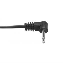 Cioks Type 5 - 3,5mm Jack-plug, tip positive, L-shape, 15cm (black)